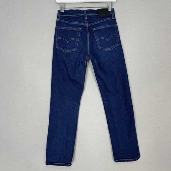 Levi's Made & Crafted Jeans Womens 27 Blue 501 Crop Button Fly Selvedge Denim - Picture 5 of 15